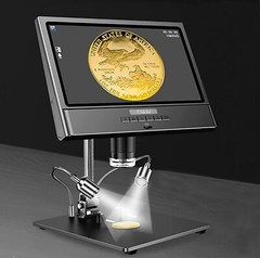 Elikliv 10” Digital Microscope 1300X Jewelry Loupe Coin Magnifier w/ LED Light