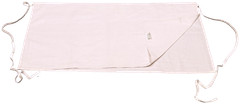 Four Way Apron 17 x 34 White 55% Cotton 45% Polyester Tie Strap Closure Washable