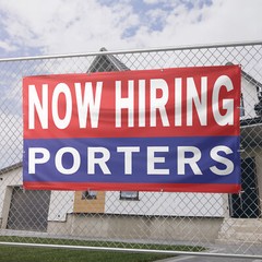 Now Hiring Porters 13 oz Heavy Duty Vinyl Banner Jobs Available Help Wanted Sign