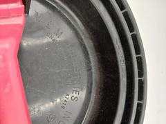 M & M Industries Screw-On Pail Bucket Lid With Wrench Plastic Black Red USA