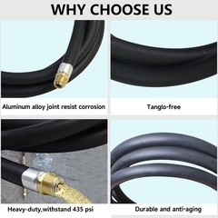 14FT Fuel Transfer Hose 3/4″ NPT 300 PSI Swivel Gas Diesel Pump Hose