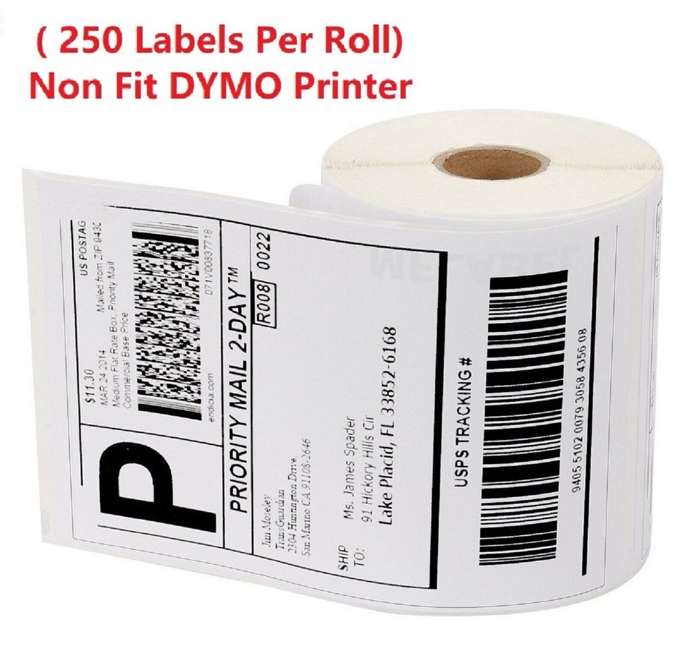 4 Rolls Labe 4×6 Zebra ZP450 2844 Eltron Direct Thermal Shipping 1000 Labels