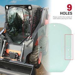 For John Deere 324G 325G 330G 331G 332G 333G Cab Door Glass Skid Steer #T344818