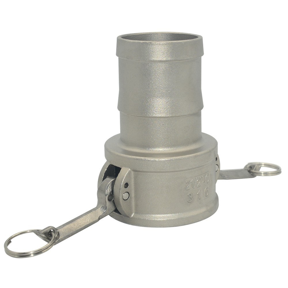 2-1/2″ in Type C Camlock Female Coupler – Hose Barb Stainless Steel 304 Fitting
