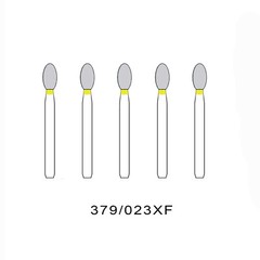 30 Burs Dental Diamond Burs EGG Shape FG 379/023XF Extra Fine Coarse Fine Yellow