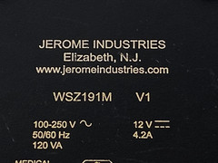 PP4: Jerome Industries WSZ191M Medical Power Supply