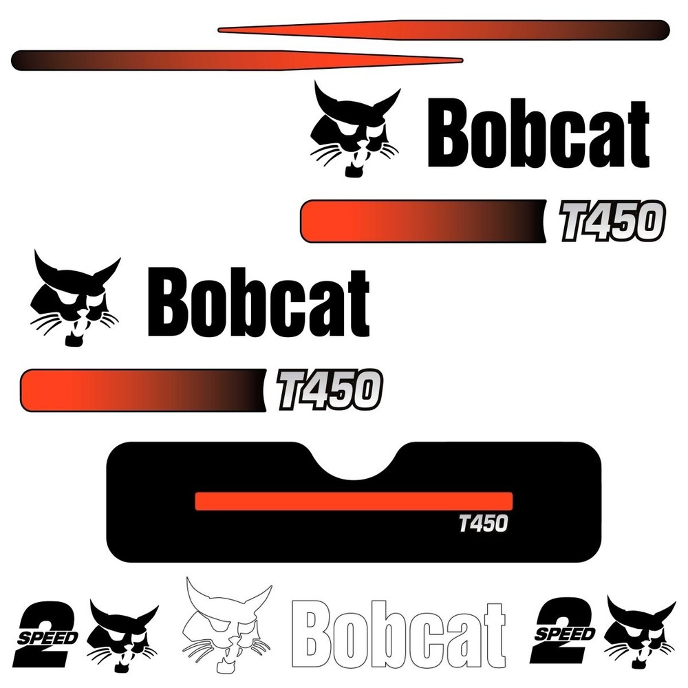 Fits T450 Bobcat Skid Steer Replacement Decals