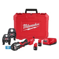 NEW!! Milwaukee M12 Force Logic Press Tool Kit With Onekey W/ 1/2-1″ CTS Jaws