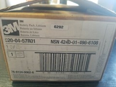 3M 520-04-57R01 LITHIUM MANGANESE DIOXIDE NON-RECHARGEABLE BATTERY Expires 2029