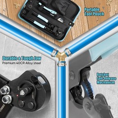 SHALL 2-IN-1 Pex Crimping Clamp Cinch & Remove Tool with Pipe Hose Cutter,…