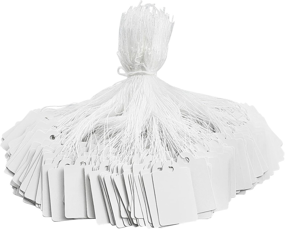 220 Pack White Price Tags with String Attached Marking Price Tags Price Labels D