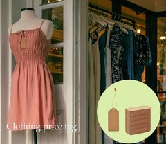1000 PCS Standard Size Hang Tag String Price Tags Hanging Tags with String Price