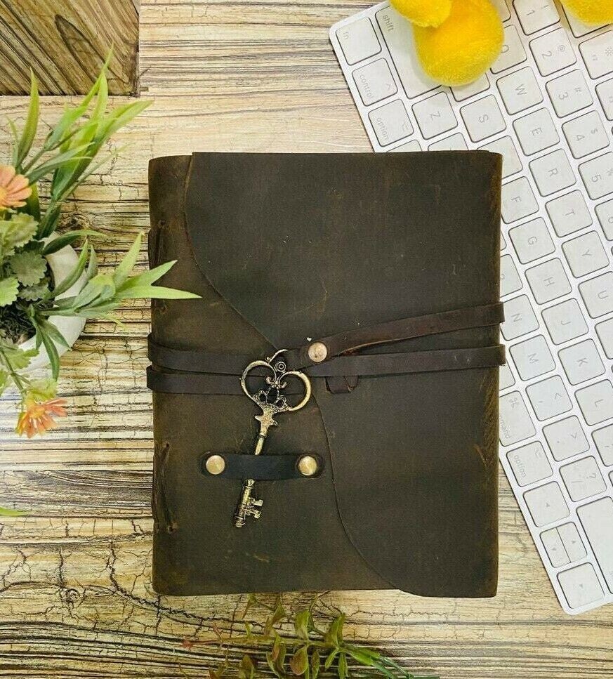 5×7 in Handmade Leather Key Journal Blank Paper best gift for Unisex