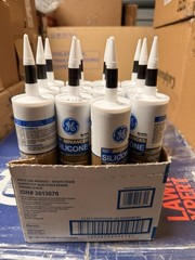 GE Advanced Silicone 2 Window and Door BLACK Silicone Caulk 10.1 oz – Pack of 12