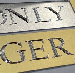 Engraved 10×2 8×2 Custom Name Plate Office Wall Door Desk Metal Sign Plaque