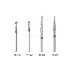 50pcs Dental Ball Round Diamond Burs for High Speed Handpiece FG1.6mm BR-30C B/A
