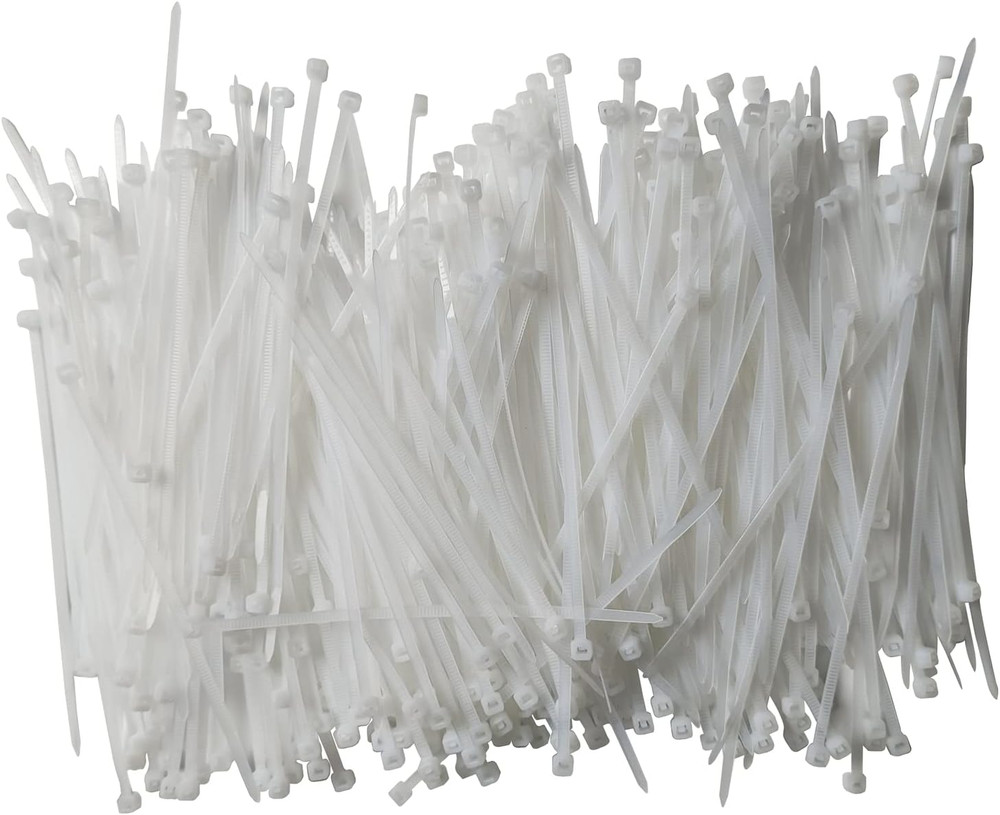 Zip Ties 4 inch 1000 pcs Cable Zip Ties with 18 Pounds Tensile Strength, White C