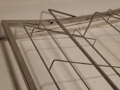 Lot of 2 Unbranded steel display racks, 28 x 16 x 5 in, 3 tiers 14.5×7.5 in each