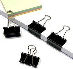 40Pcs Medium Binder Clips 1.25 Inch Black Paper Clamps Office School Supplies
