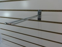 8″ Chrome Slatwall Grid Panel Safety Hook Display Store Wall Fixtures
