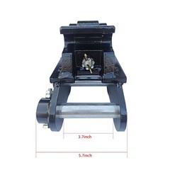 Quick-connect mechanical couplings for mini excavators, tool-free installation.