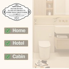 2Pcs Septic System Bathroom Sign, Do Not Flush Rules Banner，8×5inchThick Acry…