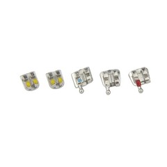 Dental Orthodontic Metal Bracket Braces Roth MBT 018 022 345 Hooks MIM Mini Twin