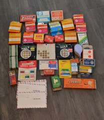 Vintage Office Supplies Lot Dennison Avery Empire Deco Room Tacks Nails Willow