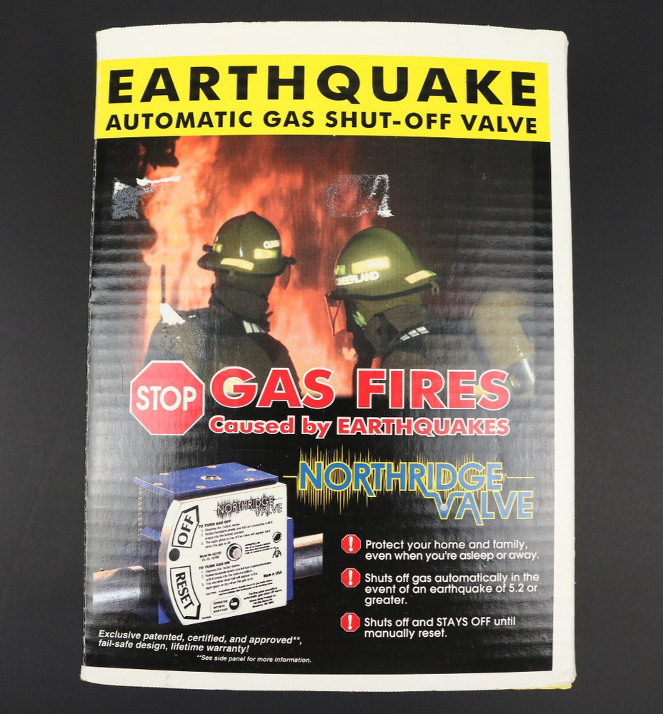 Northridge Earthquake Automatic Gas Shutoff Valve Model G100B 1″