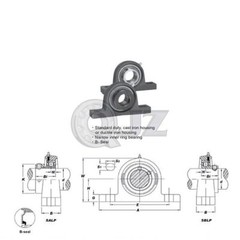 1.4375 in Pillow Block Cast Iron SBLP207-23 Mounted Bearing SB207-23+LP207