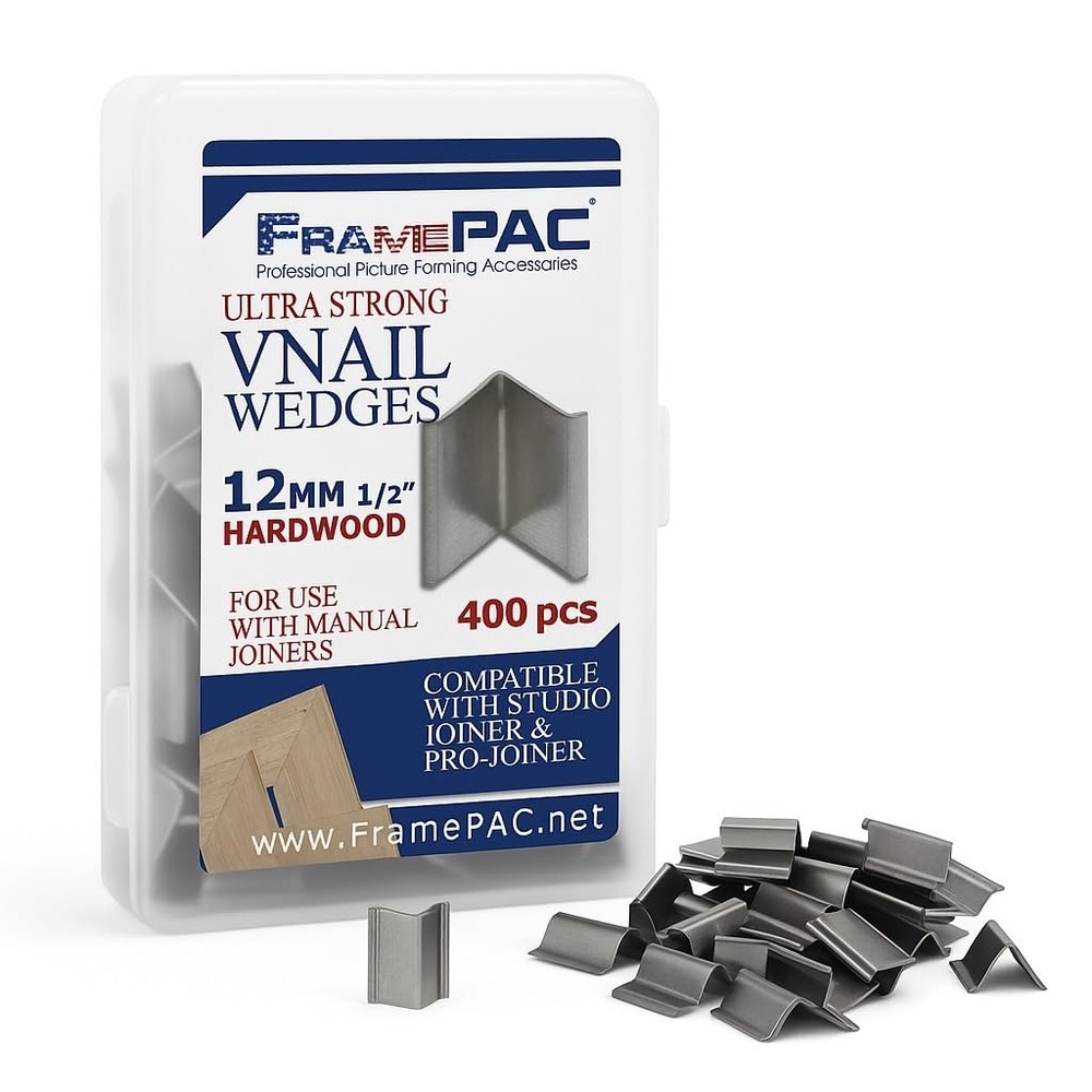 FramePac V Nails for Picture Frames Hardwood 12mm (1/2 Inch) 1/2 inch [12mm]