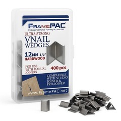 FramePac V Nails for Picture Frames Hardwood 12mm (1/2 Inch) 1/2 inch [12mm]