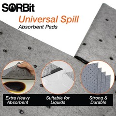 LAUCO Heavyweight Universal Oil Absorbing Pads (Grey) 10 inch x13 inch – Pack