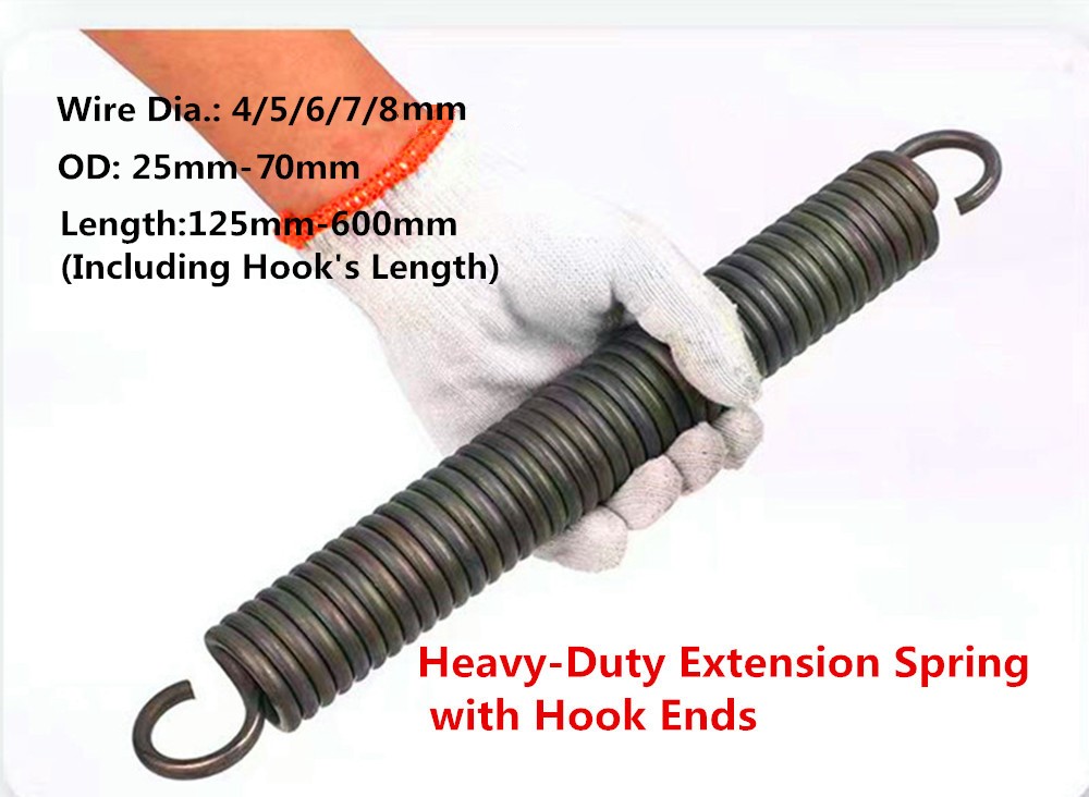 Heavy Duty Spring Steel Expansion Extension Tension Springs ,Wire Dia.4-8mm