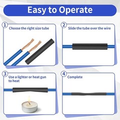 446 Pcs Heat Shrink Tubing Kit-4:1 Ratio Adhesive Lined Marine Grade Shrink