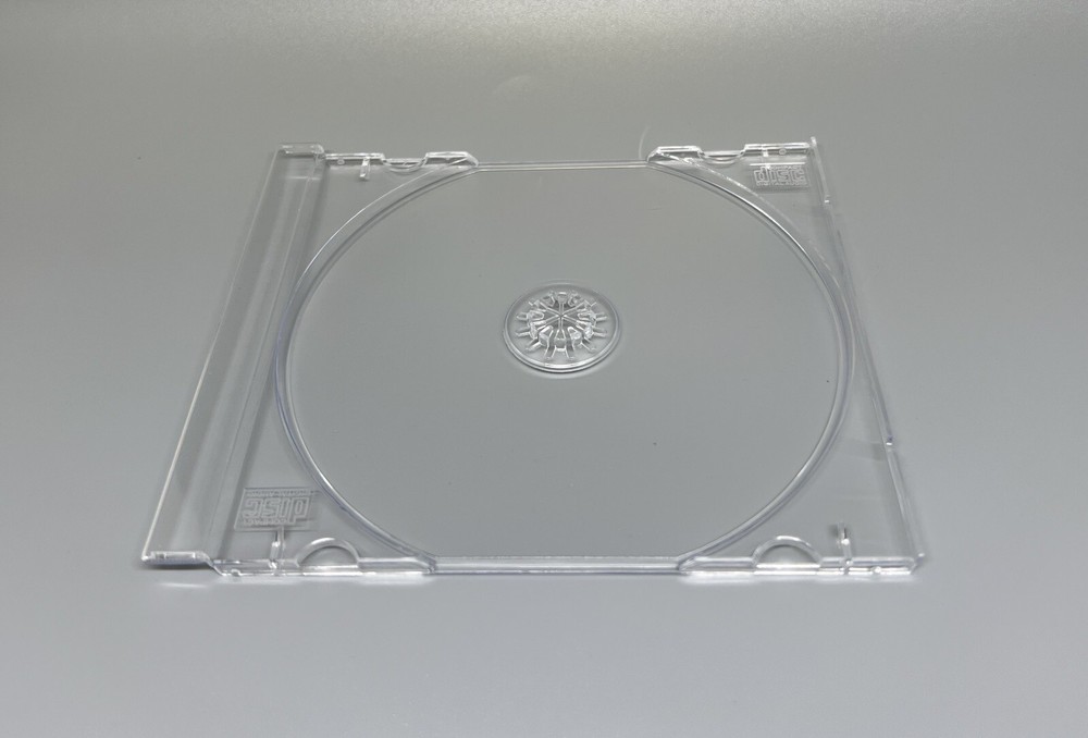 10 PCS NEW STANDARD CD CLEAR TRAY WITH CDA, REINFORCED HUB, KC02PK-R-HUB-CDA