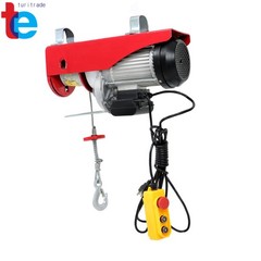 Crane Winch Mini Electric Hoist 2200lbs 14ft Wired Remote Control 1600W 110V