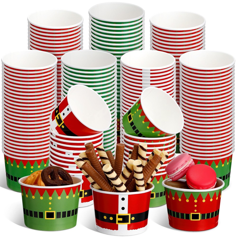 Zhehao 90 Pcs 9 oz Christmas 3.54 X 2.36 X 2.83 Inches, as picture shown