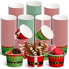 Zhehao 90 Pcs 9 oz Christmas 3.54 X 2.36 X 2.83 Inches, as picture shown