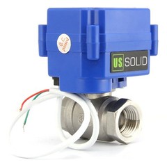 U.S. Solid 3/4″ NPT Motorized Ball Valve N/C 9V 12V 24V AC/DC 2-Wire SS304