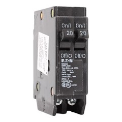 NEW Eaton BR2020 20 Amp Double Pole 240V Plug-In Standard Trip Circuit Breaker