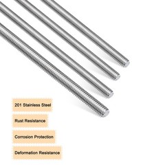 8pcs 8/32 Inch Threaded Rods with Hex Nuts and Washers 6 Inch Rod