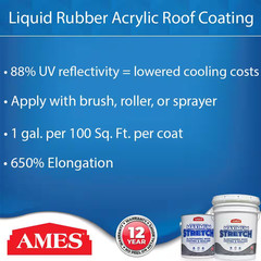 5 Gal. White Maximum-Stretch Rubber and Acrylic Reflective Roof Coating