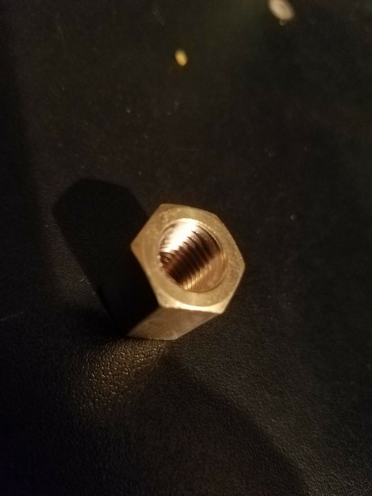 Tall Brass Metric Nuts m10-1.5