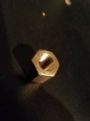 Tall Brass Metric Nuts m10-1.5
