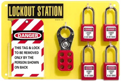 Lockout Tagout Station LOS4 from NMC National Marker Company LOTO Center Kit