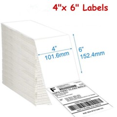 4”x6” Direct Thermal Labels Shipping LABELS for Zebra 500 ~ 6000 Pcs