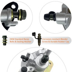 Javik Front Left Right Rear All Brake Calipers For Yamaha Kodiak 400 2000-2002