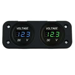 DC 12/24V Car Dual Battery RED LED Digital Volt Meter Boat Voltage Marine Gauge