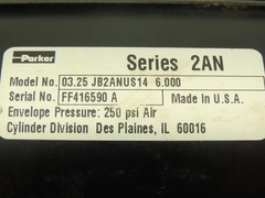 Parker 3.25 JB2ANUS14 Pneumatic Air Cylinder 3.25″ Bore 6″ Stroke Flanged *READ*